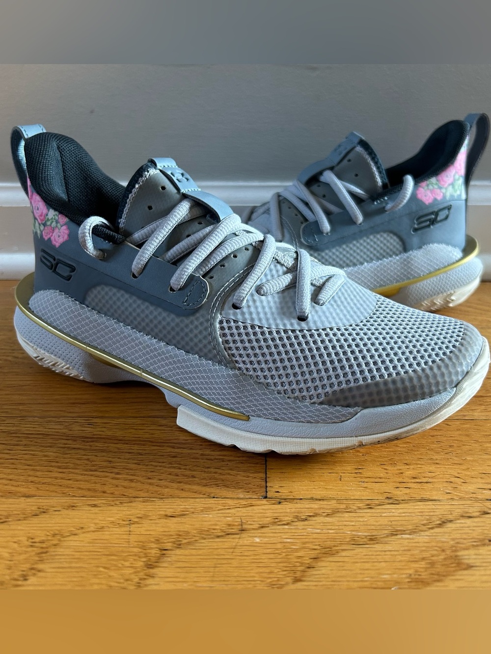 UNDER ARMOUR Curry 7 Chinese New Year 3022113-103 Youth 5Y Women Size 6.5 Floral
